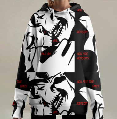 You are all my reasons / Ты — все мои причины, Hoodie Long Oversize 3D