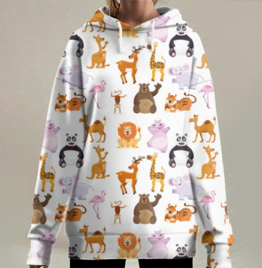 Зоопарк, Hoodie Long Oversize 3D