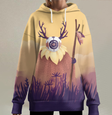 Дух рассвета, Hoodie Long Oversize 3D