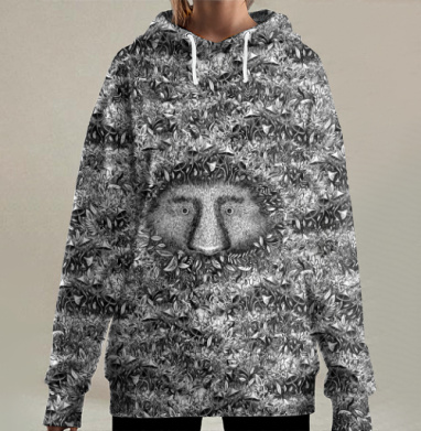 Из листвы смотрящий, Hoodie Long Oversize 3D