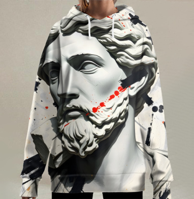 Античный портрет, Hoodie Long Oversize 3D