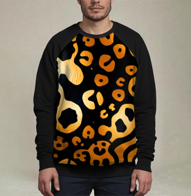 Golden Leopard Pattern / Золотой леопардовый узор для вашего дома, Свитшот мужской 3D / хлопок