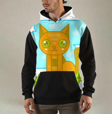 Рыжий котенок, Толстовка мужская Regular 3D