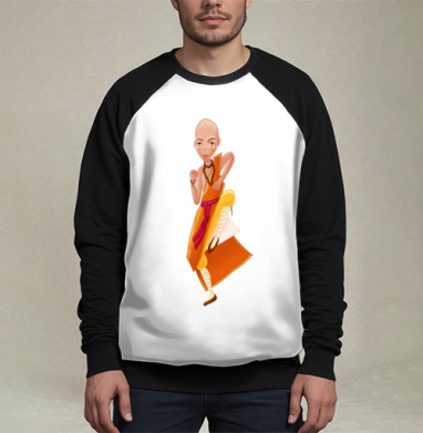 Маленький отважный мастер Shaolin Monk / Шаолиньский монах кунг-фу, Свитшот мужской 3D / хлопок