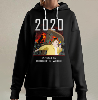 Девочка убегает с мороженым желтый пальто 2020 Катастрофа режиссёр Robert B Weide, Hoodie Long Oversize 3D