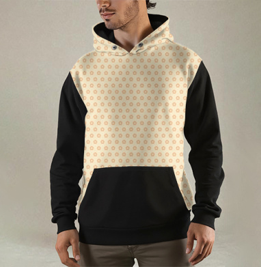 Элегантный ретро орнамент Geometric Gear Pattern / Узор из шестерёнок, Толстовка мужская Regular 3D