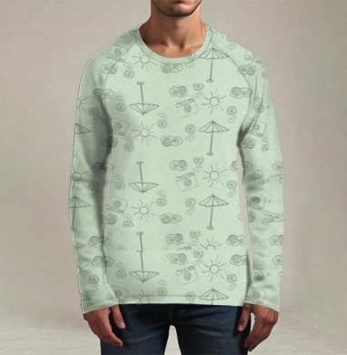 Минималистичный летний узор с символами отдыха - Магазин футболок