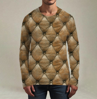 Самоделка leather0097_1_seamless_l.jpg, Футболка мужская лонгслив 3Д