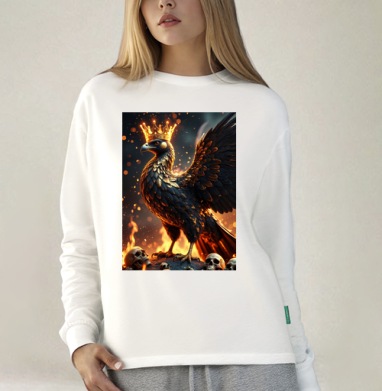 Phoenix King of Fire / Феникс король огня в золотой короне власть - Магазин футболок jestkrd