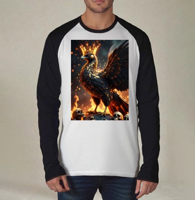 Phoenix King of Fire / Феникс король огня в золотой короне власть - Магазин футболок jestkrd