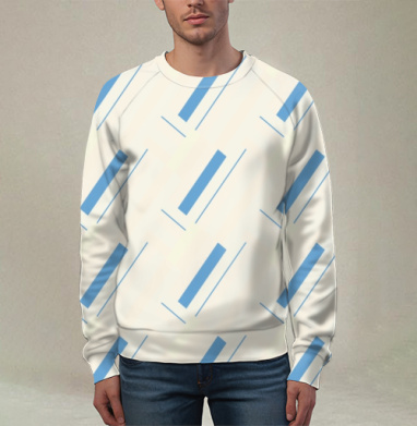 Blue Milk Pattern / Стильный голубой молочный паттерн пакеты молока, Свитшот мужской 3D