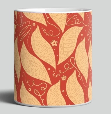 Organic Autumn Leaves Pattern / Узор Осенние Листья стильный домашний текстиль - Магазин футболок mastoidishka - Дизайнерские принты