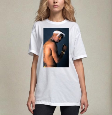 2pac_watches_desktop_1969x3000_wallpaper-285425, Футболка / Унисекс / Оверсайз / Белая / C принтом