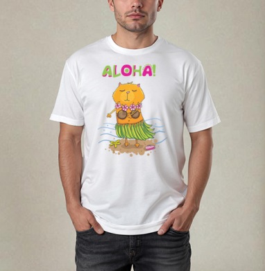 Aloha! / Алоха!, Футболка / Мужчинам / Pure / Белая / C принтом