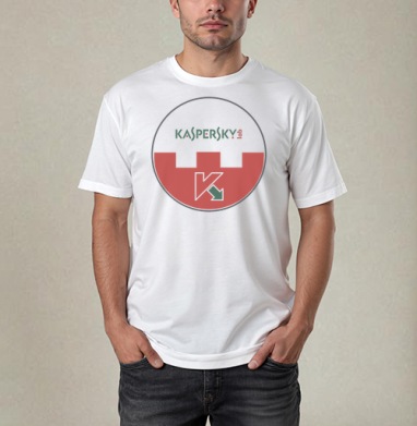 Логотип Kaspersky Lab – символ защиты и инноваций, Футболка / Мужчинам / Pure / Белая / C принтом