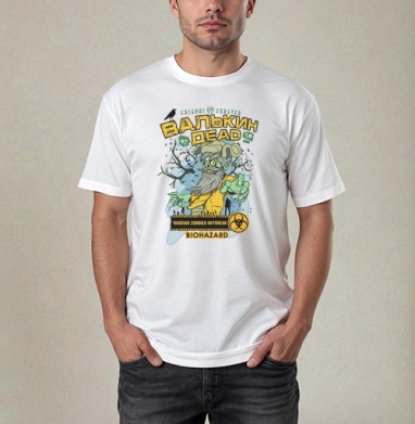 Валькин деAD, Футболка / Мужчинам / Pure / Белая / C принтом