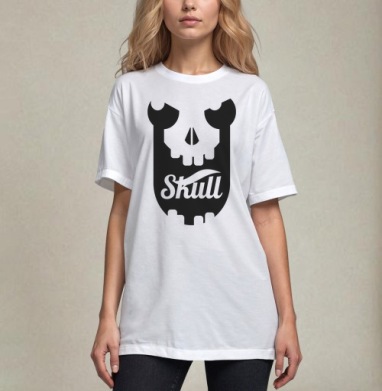 Стильный эмблема Skull с черепом – дерзкий дизайн - Магазин футболок freedezigner - Дизайнерские принты