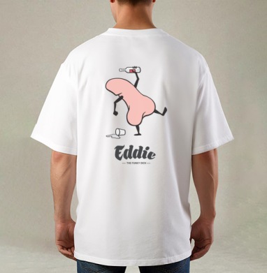 Забавный пьяный пенис с бутылкой в руке Eddie the funky dick - NOBODY754
