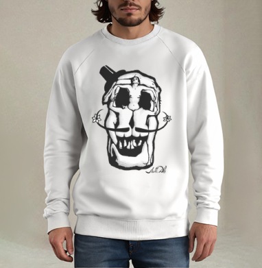 Dali Skull, Свитшот мужской белый