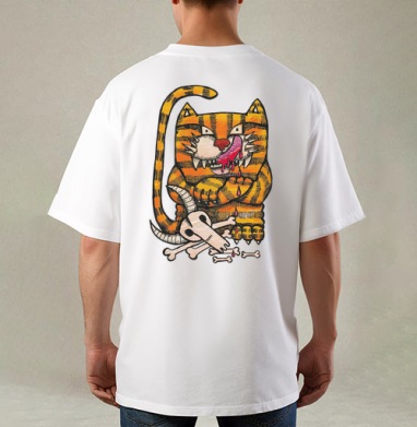 Badass Striped Cat / Дерзкий полосатый кот триумф инстинкта кошачьих - #футболки #майки #свитшоты #сумки #наклейки #постеры #подарки #радость