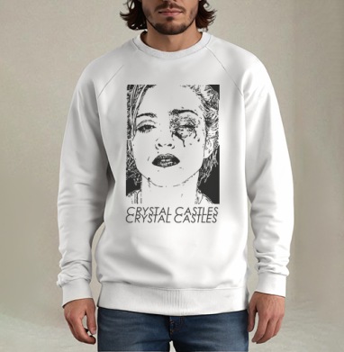 Crystal_castles_Black_Eye, Свитшот мужской белый