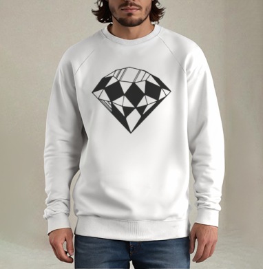 Dimond / Бриллиант, Свитшот мужской белый