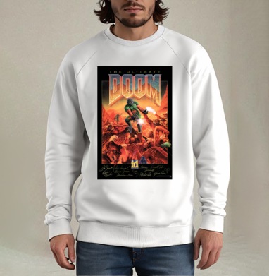 Doom Cover, Свитшот мужской белый