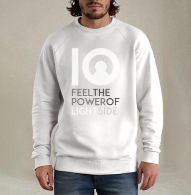 FEEL THE POWER OF LIGHT SIDE / ПОЧУВСТВУЙ СИЛУ СВЕТЛОЙ СТОРОНЫ, Свитшот мужской белый