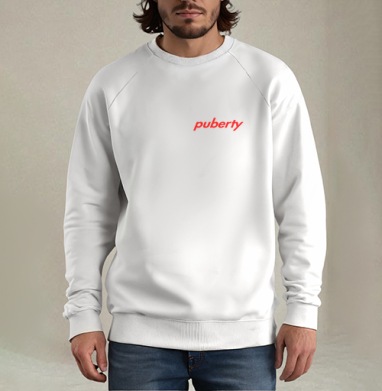 Puberty / Пубертат, Свитшот мужской белый