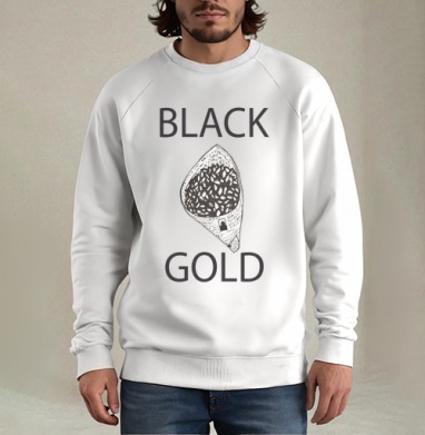 Элегантная уличная эстетика Black Gold / Черное золото семечек - Магазин футболок IsteRed - Дизайнерские принты