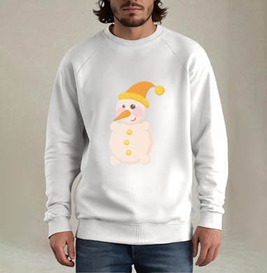 SNOWMAN in orange / Снеговик в оранжевом - Магазин футболок sabelskaya - Дизайнерские принты