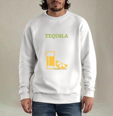 Яркий минималистичный плакат TEQUILA с мексиканским стилем - Магазин футболок klevcov - Дизайнерские принты