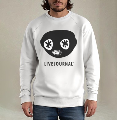 Логотип LiveJournal Живой Журнал ЖЖ, Свитшот мужской белый