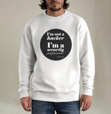 Наклейка «Я не хакер — специалист по безопасности» - Mozgodum wear. Странные, странные вещи...