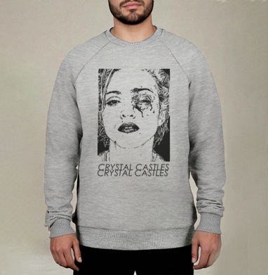 Crystal_castles_Black_Eye, Свитшот мужской меланж начес/петля