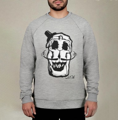 Dali Skull, Свитшот мужской меланж начес/петля