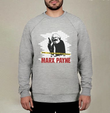 MARX PAYNE, Свитшот мужской меланж начес/петля
