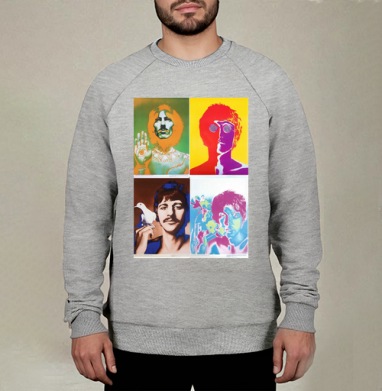 The Beatles Pop-art, Свитшот мужской меланж начес/петля