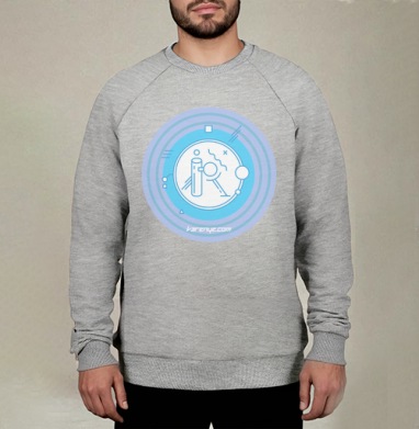 VARENYE T-SHIRT LETTER R / ФУТБОЛКА ВАРЕНЬЕ С БУКВОЙ R, Свитшот мужской меланж начес/петля