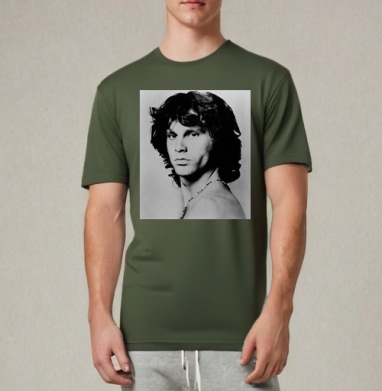 Jim_Morrison_Pardon_Bati, Футболка мужская REGULAR темный хаки