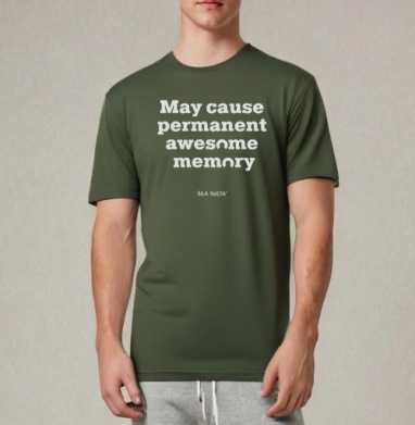 May cause permanent awesome memory / Может вызвать постоянную отличную память, Футболка мужская REGULAR темный хаки