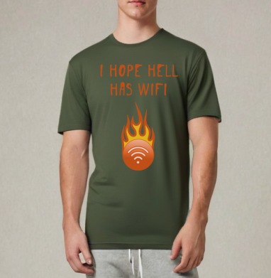 Flame WiFi / Адское пламя с Wi-Fi - Магазин футболок wwwmarika - Дизайнерские принты