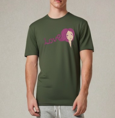 Love is in the hair  / Любовь в волосах, Футболка мужская REGULAR темный хаки