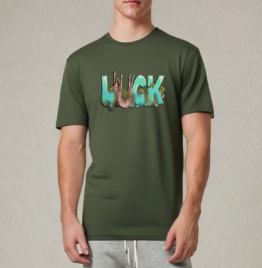 LUCK / УДАЧА, Футболка мужская REGULAR темный хаки