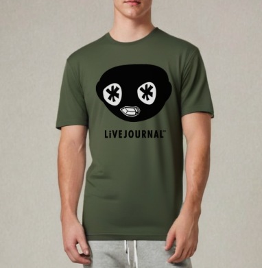 Логотип LiveJournal Живой Журнал ЖЖ, Футболка мужская REGULAR темный хаки