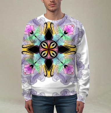 Flower mandala / Цветочная мандала, Свитшот мужской 3D