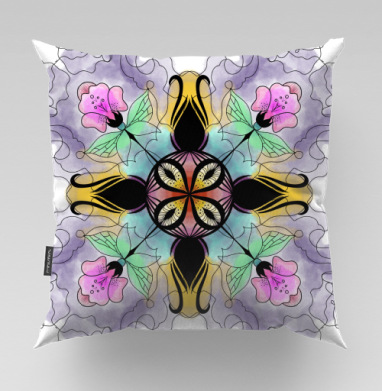 Flower mandala / Цветочная мандала - Магазин футболок kor4@rts, Подушки