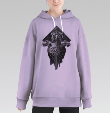 Баран в костюме и разрушение планеты, Hoodie Long Oversize Fiolet