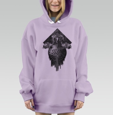 Баран в костюме и разрушение планеты, Hoodie Mjhigh Dig Mel, Fiolet, утепленная
