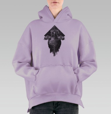 Баран в костюме и разрушение планеты, Hoodie Oversize Fiolet, утепленная